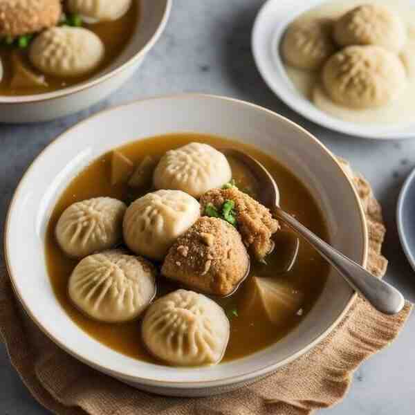 Тушеная курица с галушками